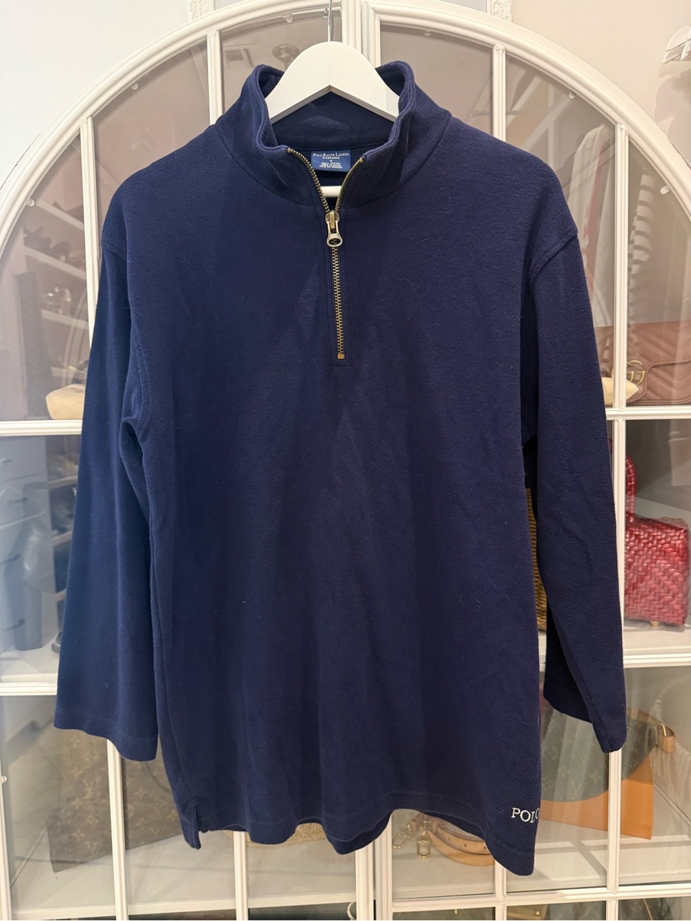 Ralph Lauren Navy Half-Zip Pullover Sweater/Sleepwear